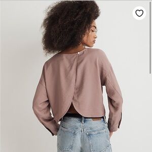 New Madewell relaxed tulip-back top